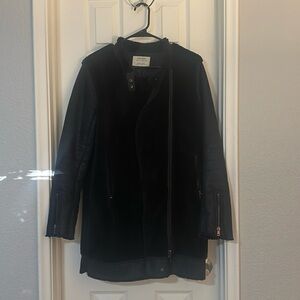 Zara faux leather black jacket